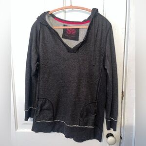 SO Women's Charcoal V-Neck Sweater XL